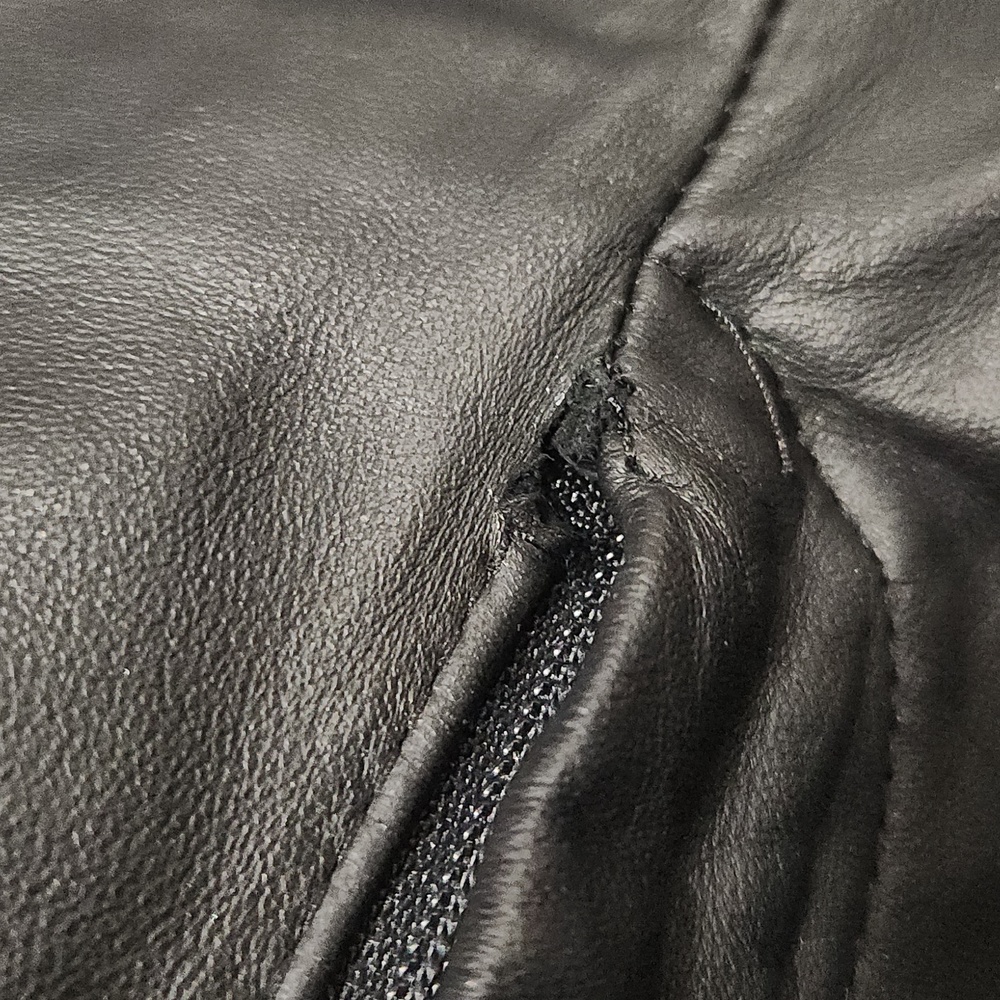 Vintage Cedars Petites High Rise Black Leather Pleated Trousers Tapered Pants - Picture 15 of 15